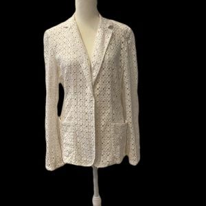 Elie Tahari Eyelet Jacket